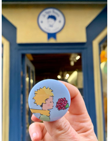 Badge Le Petit Prince et la rose /...